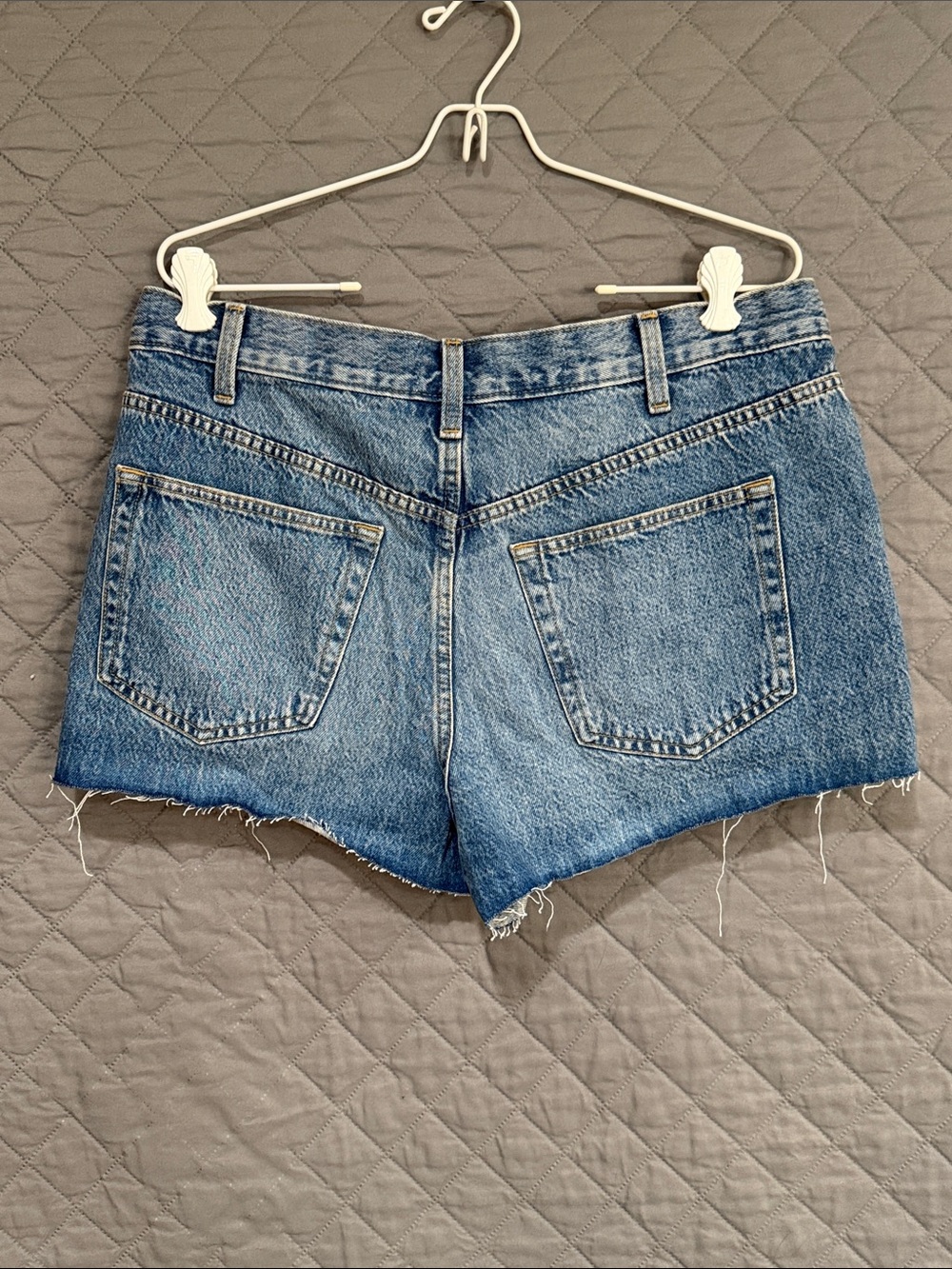 American Eagle Outfitters Light Blue Distressed Denim Cutoff Shorts - Picture 3 of 4
